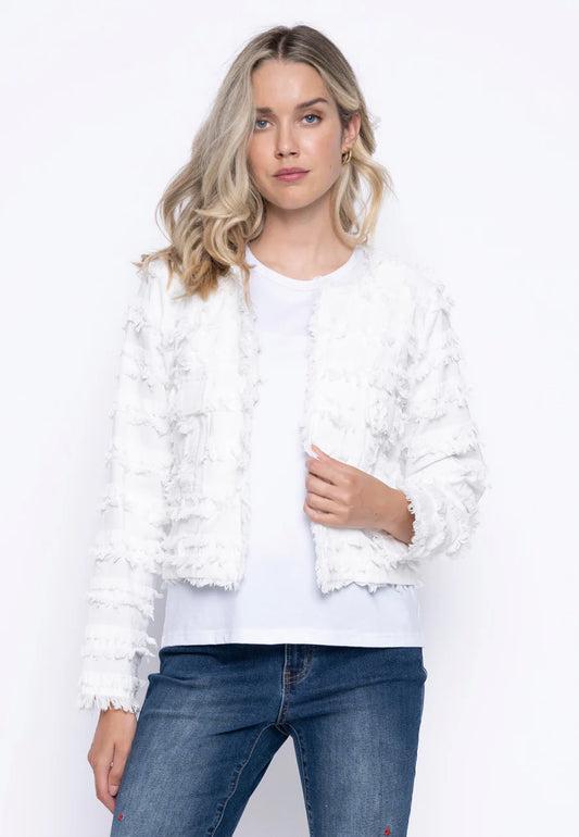 Pic GM576 Collarless Fringed Jacket