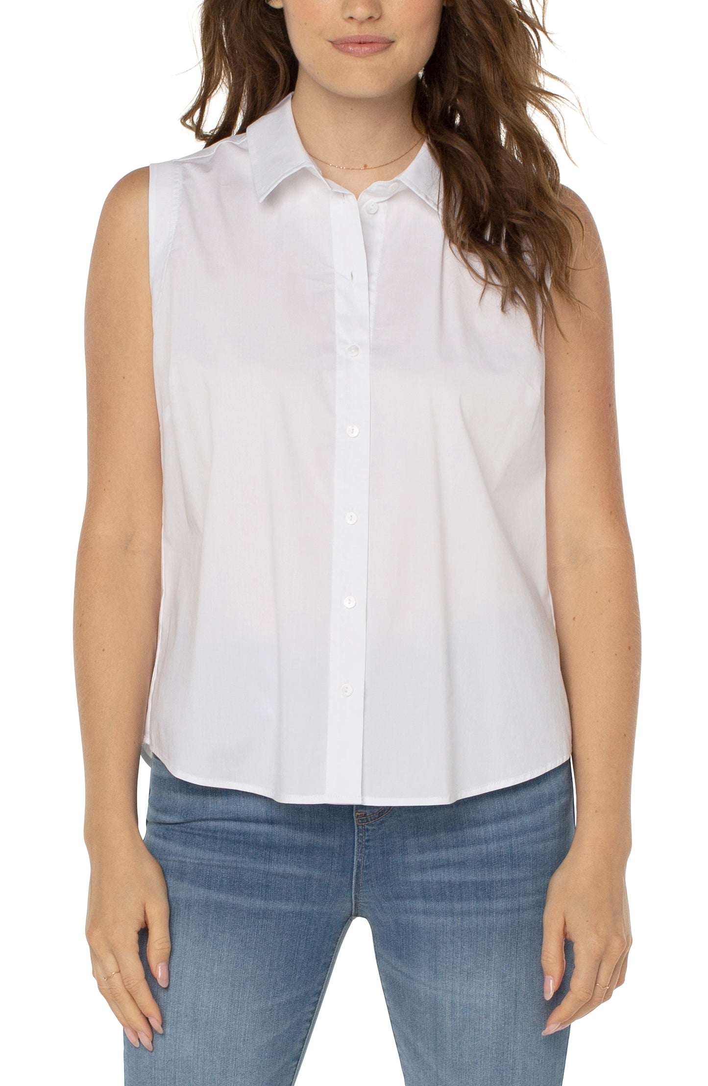 L.P 8981G52 Sleeveless Button Front Shirt