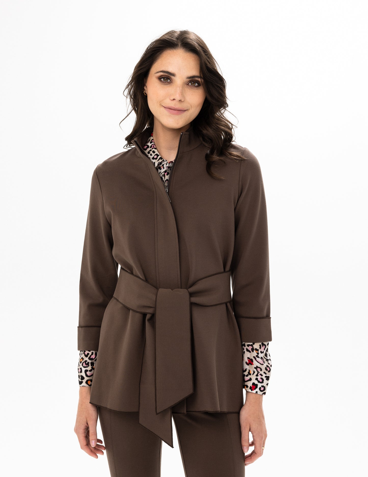 R. 3757 Ponte Blended Zip Jacket