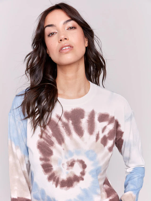 C.B C2707P Frayed Edge Sweater