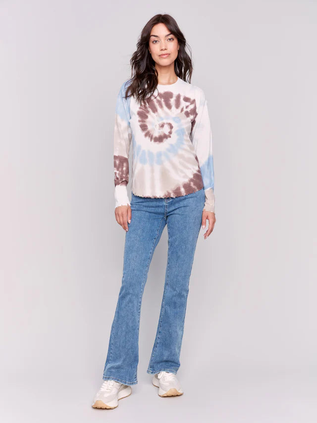 C.B C2707P Frayed Edge Sweater