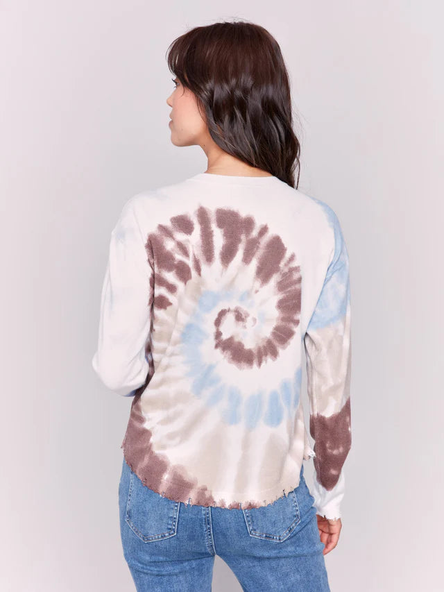 C.B C2707P Frayed Edge Sweater