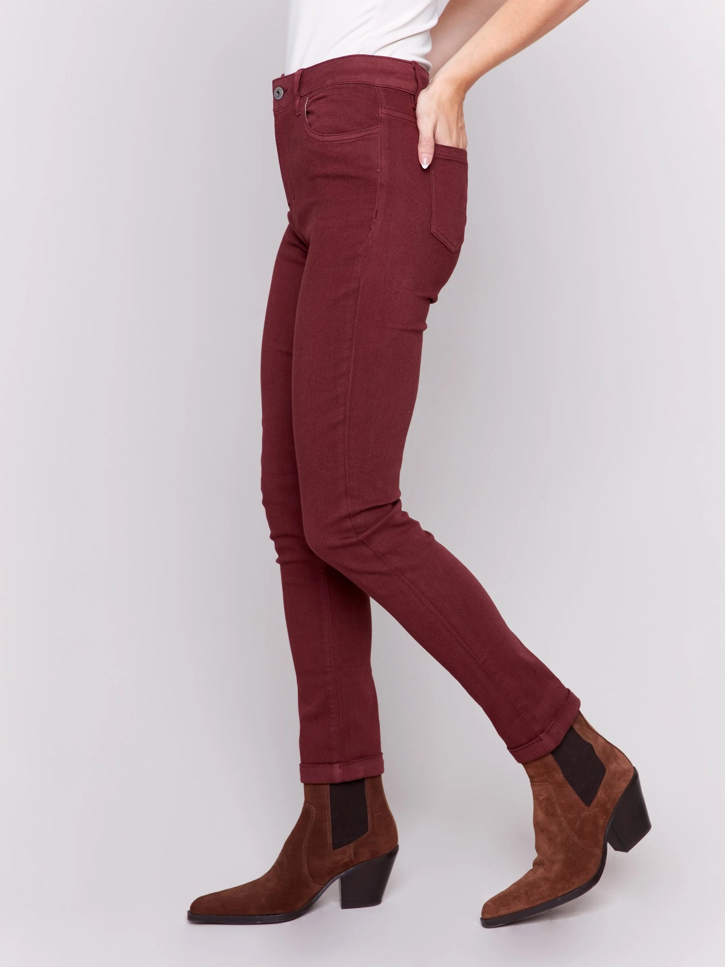 C.B C5309X Cuffed Hem Twill Jeans
