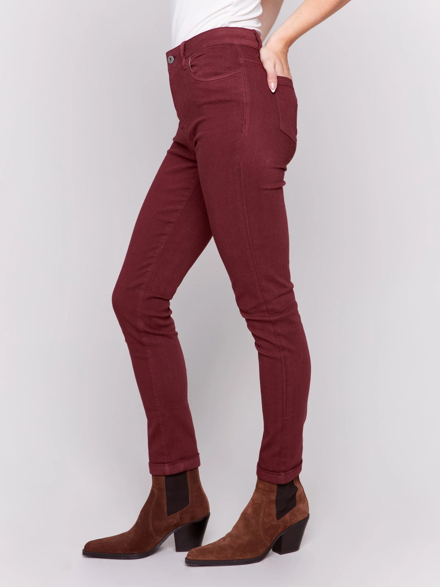 C.B C5309X Cuffed Hem Twill Jeans