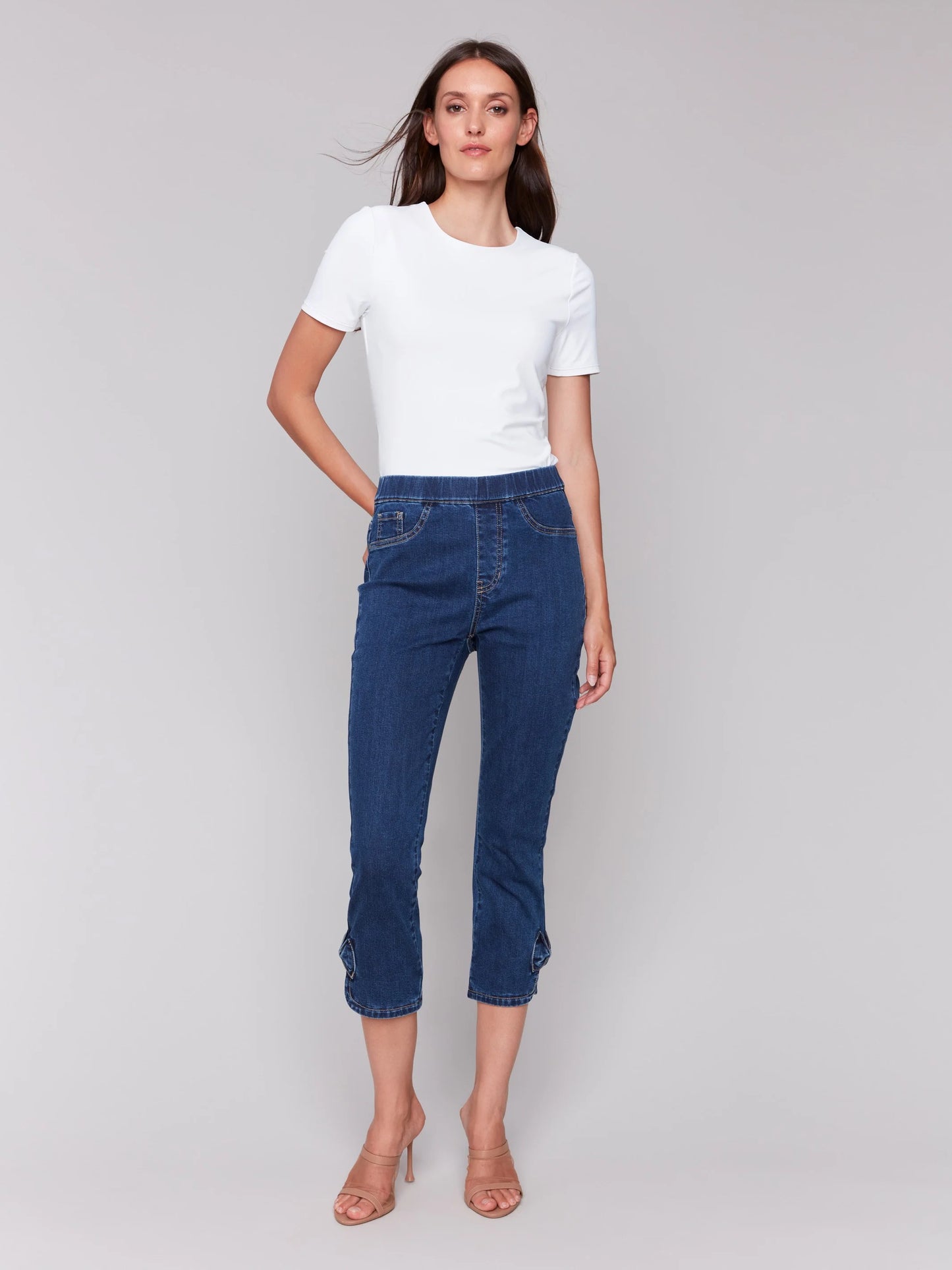 C.B C5333X Pull-on Jeans with Bow Detail
