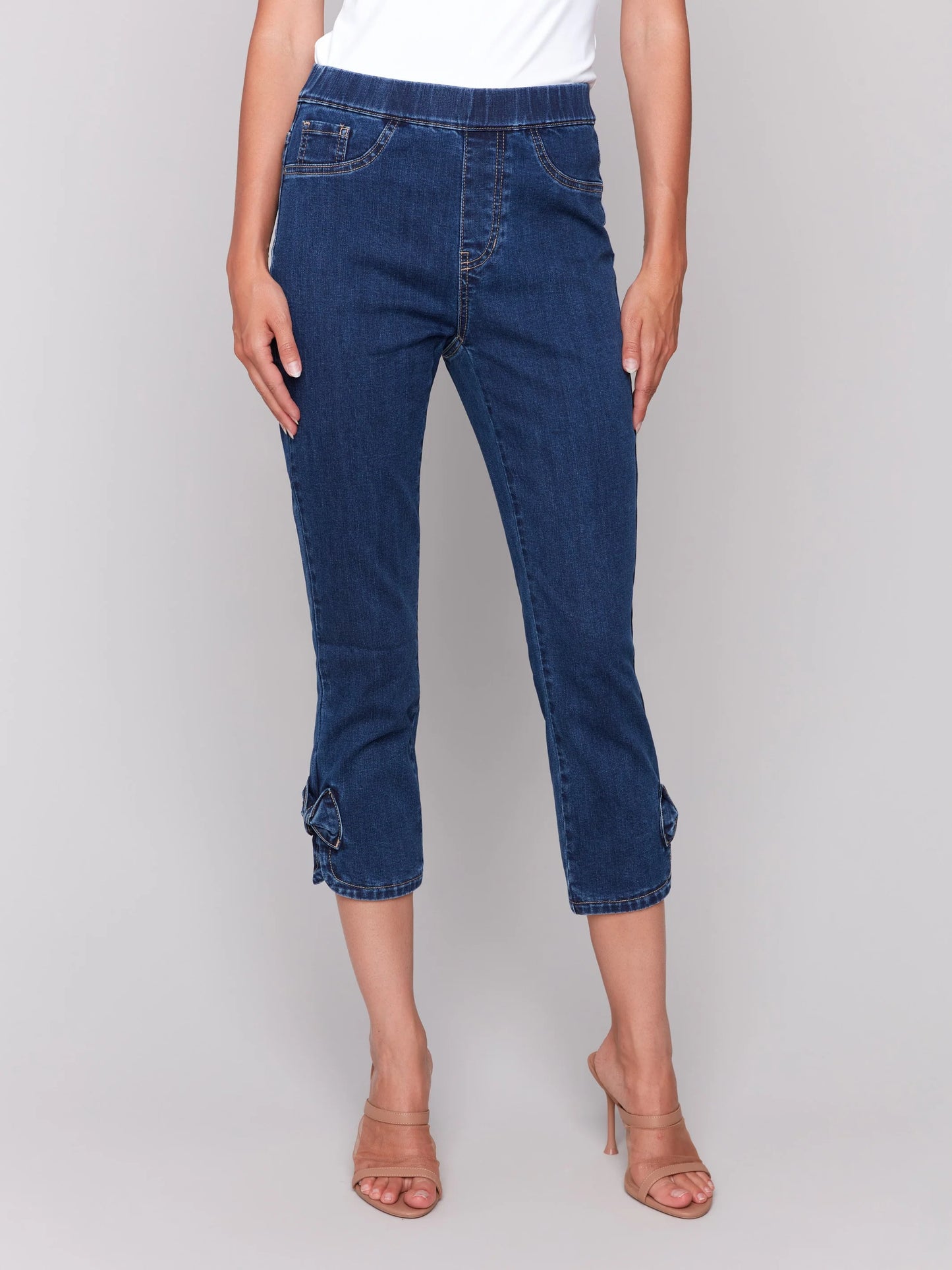 C.B C5333X Pull-on Jeans with Bow Detail