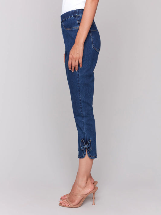 C.B C5333X Pull-on Jeans with Bow Detail