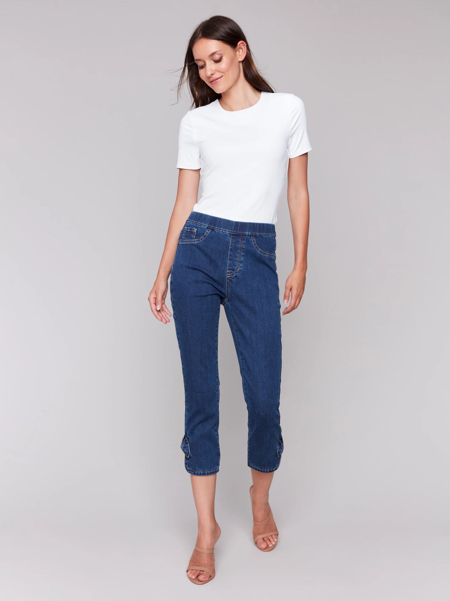 C.B C5333X Pull-on Jeans with Bow Detail