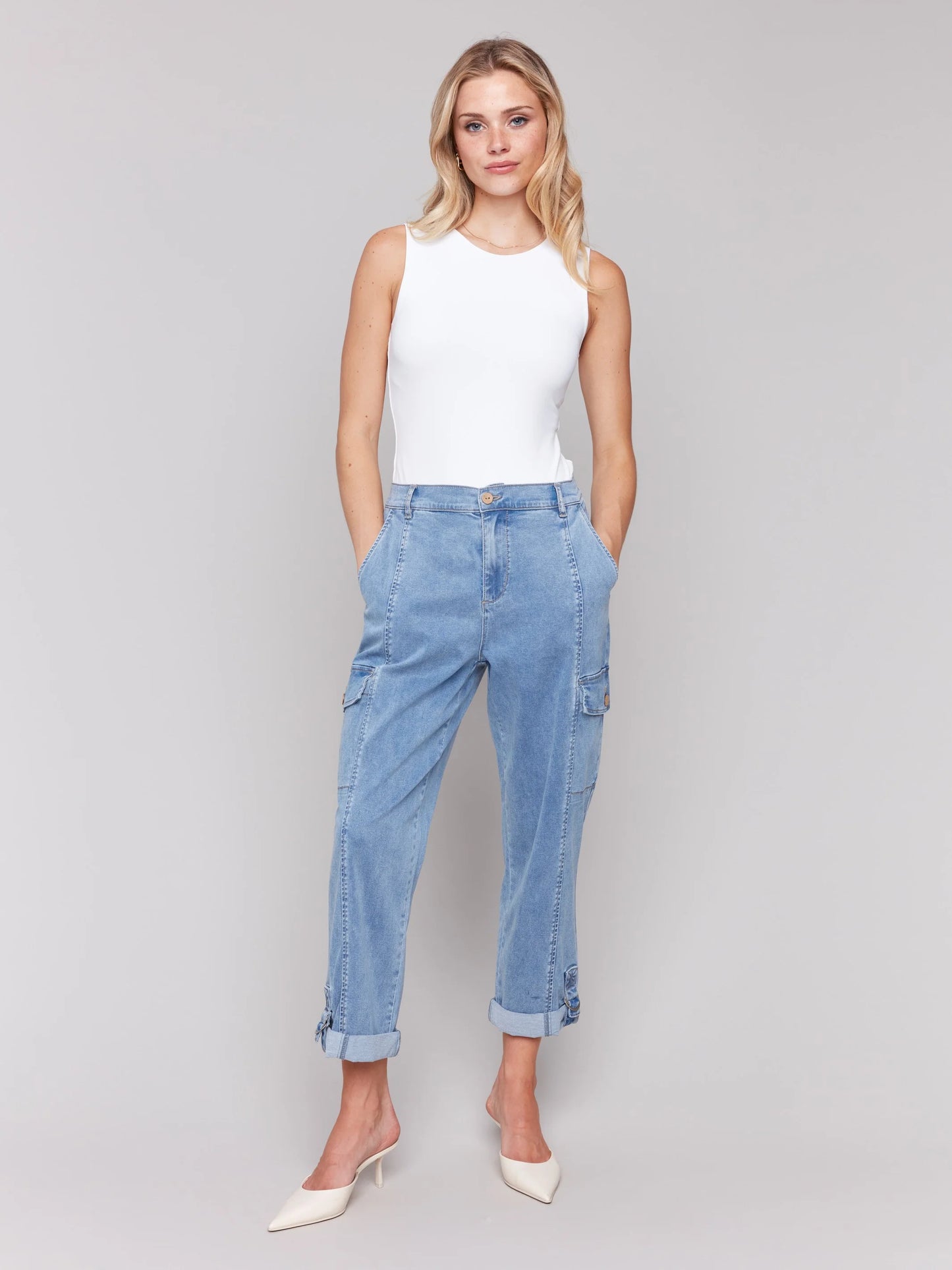 C.B C5492R Stretch Tencel Cargo Pants
