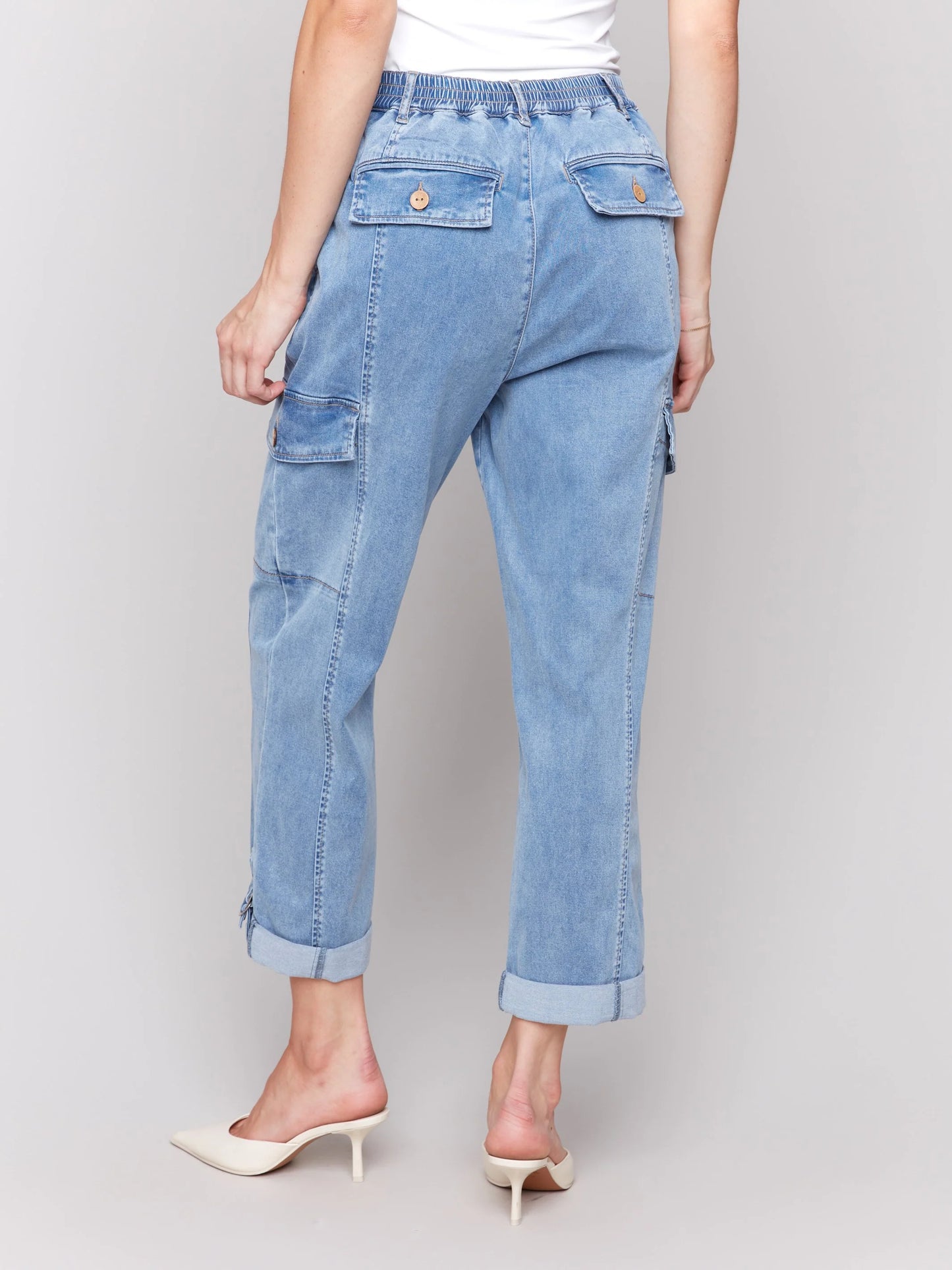 C.B C5492R Stretch Tencel Cargo Pants