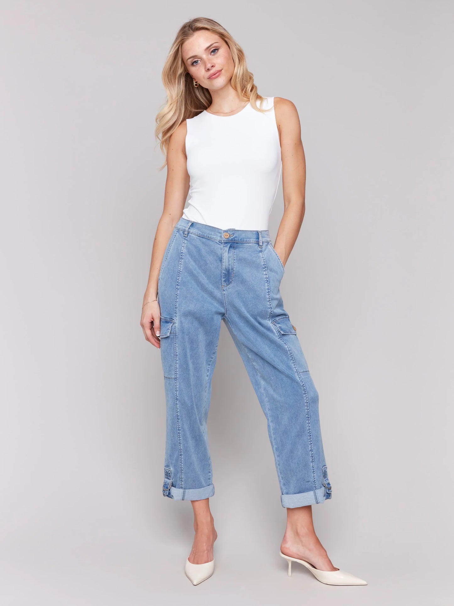 C.B C5492R Stretch Tencel Cargo Pants