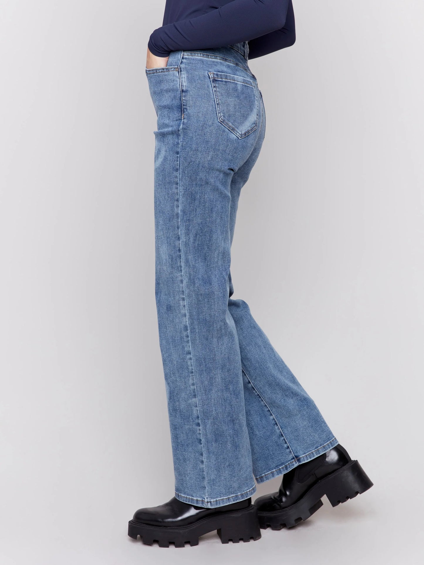 C.B C5572 Flare Jeans with Hearts