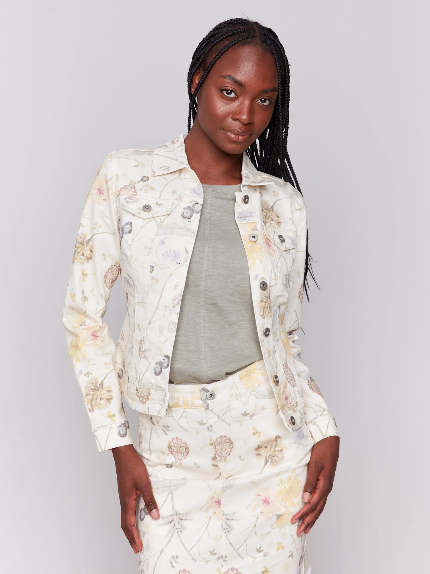 C.B C6302T Printed Stretch Twill Jacket