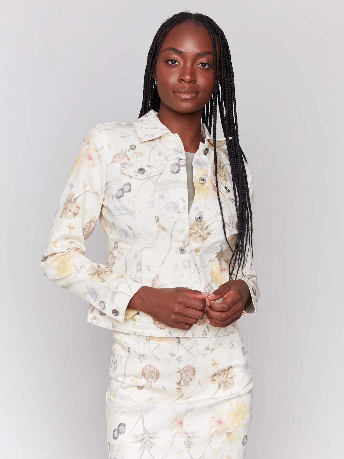 C.B C6302T Printed Stretch Twill Jacket