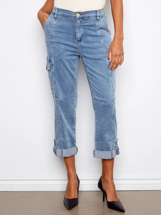 C.B C5492RP Stretch Tencel Cargo Pants