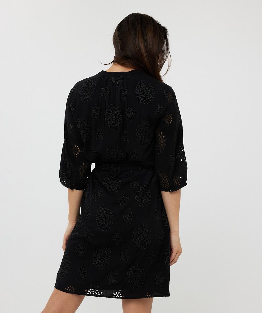 Esq 09217 All-Over Eyeleye Dress