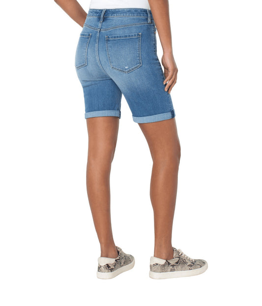 L.P LM9216EF Kristy High Rise Short with Double Roll Cuff