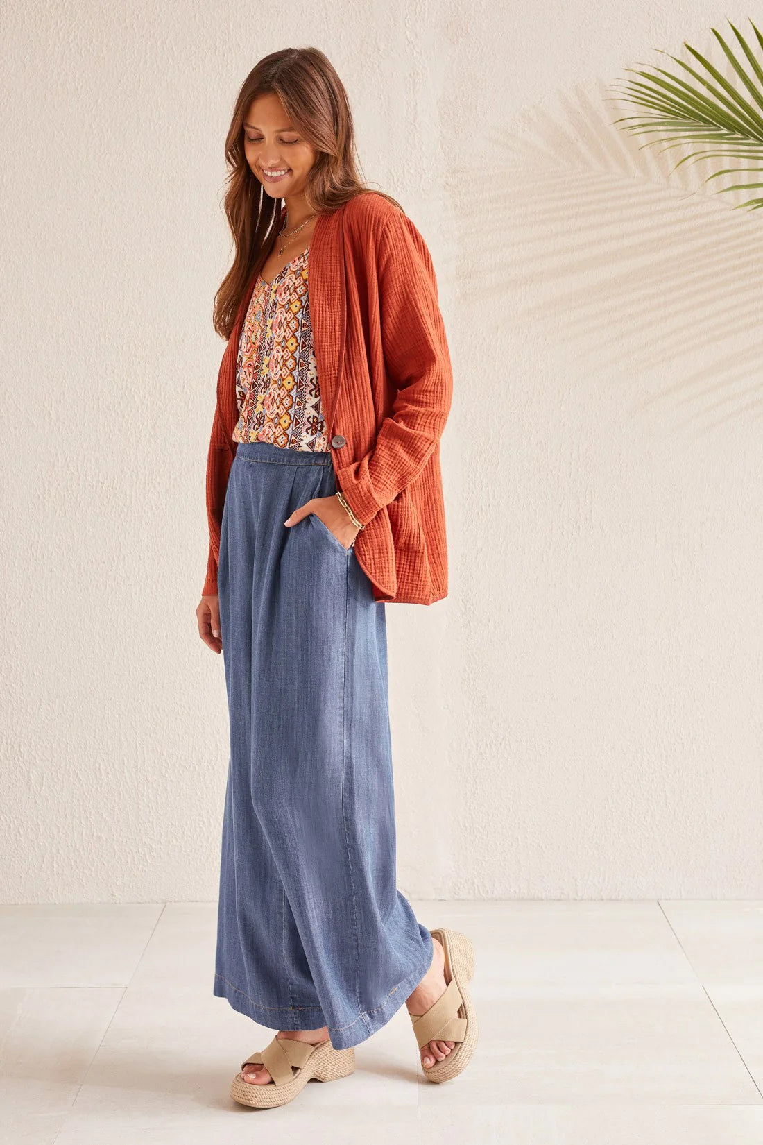 Tri 5343O Cotton Shawl Blazer