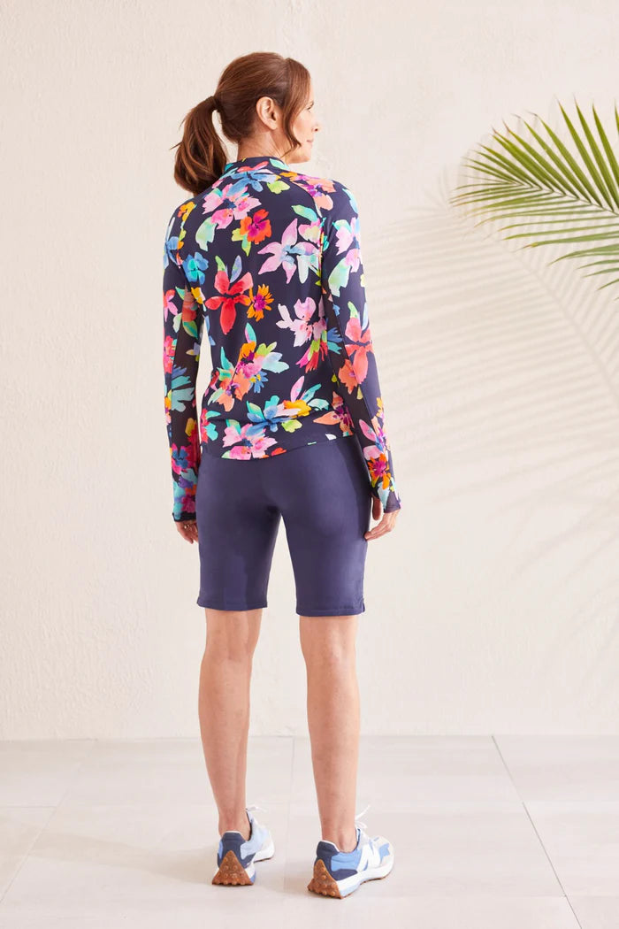 Tri 1817O Full Zip Mock Neck Top UPF 50+