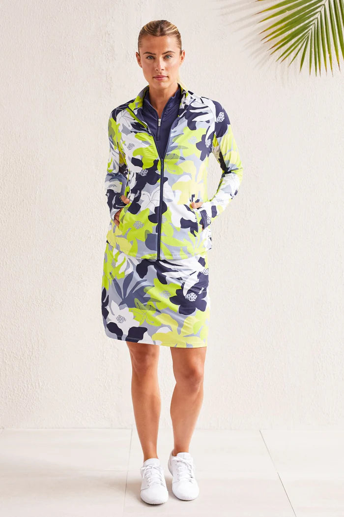 Tri 1817O Full Zip Mock Neck Top UPF 50+