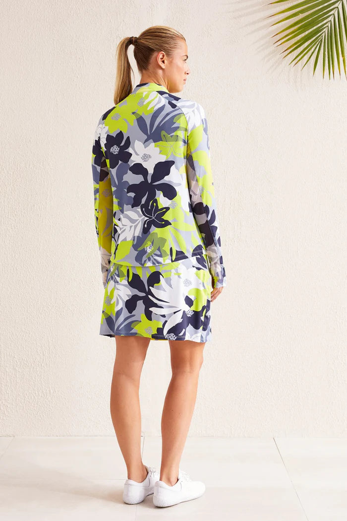 Tri 1817O Full Zip Mock Neck Top UPF 50+