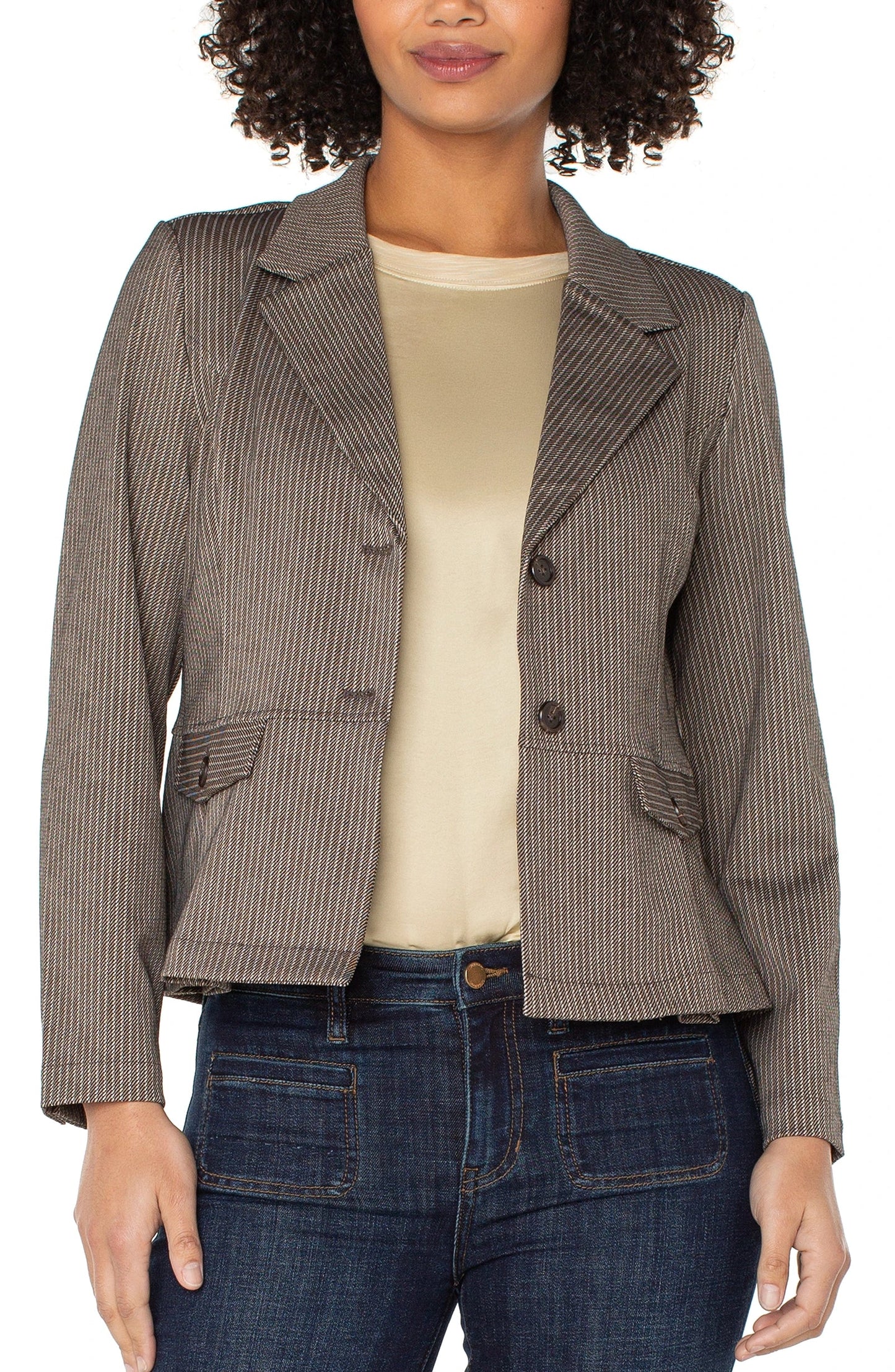 L.P LM1C19TL43 Peplum Blazer