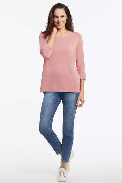 Tri 71610 Boat Neck Top