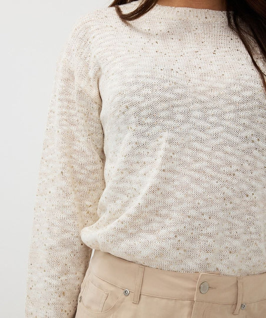 Esq 02019 Gold Flecked Slub Sweater