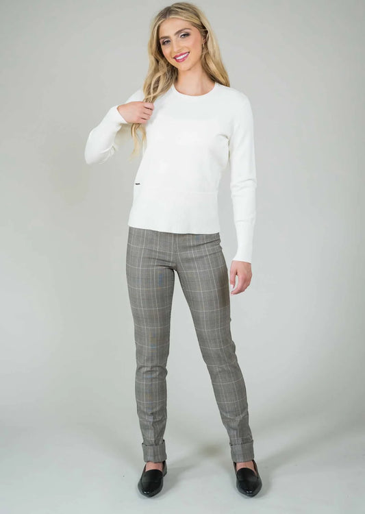 Lis 1202-1138 Feline Plaid Ankle Pant