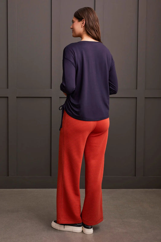 Tri 1902O Terry Crew Neck with Side Ruching