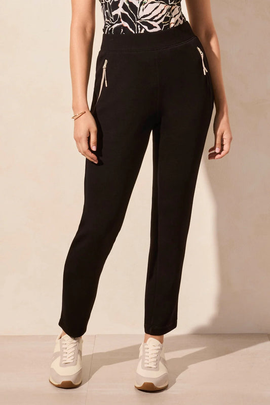 Tri 2065O Techno Lux Contrast Trim Pull-On Ankle Pants