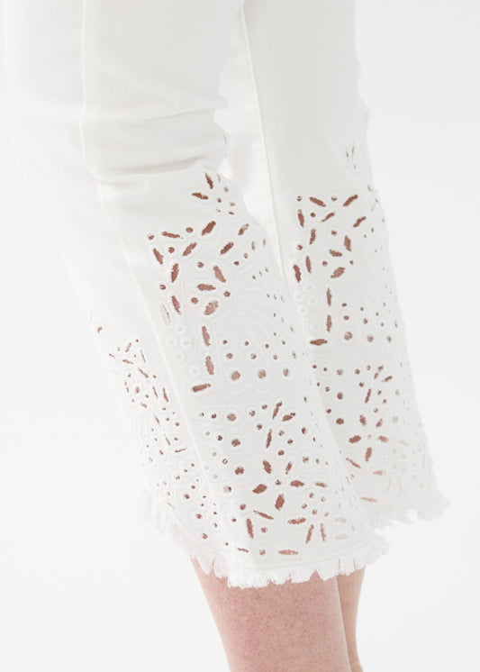 FDJ 2100511 White Pull On Denim