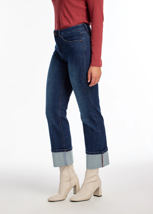 FDJ 2143809 Olivia Cuffed Straight Ankle Denim