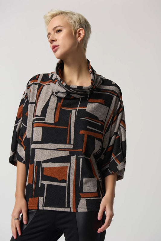 J.R 233080 Geometric Poncho