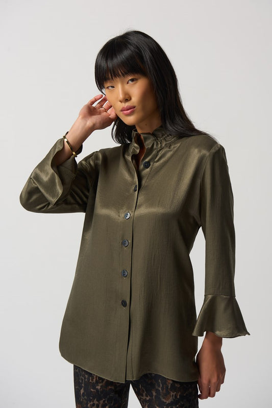 J.R 233234 Shirred Gauze Blouse