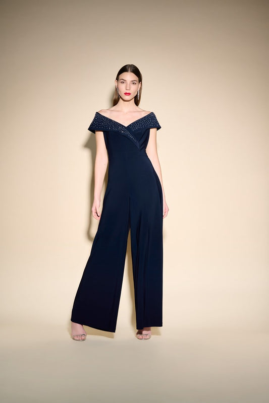 J.R 233736 Off-The-Shoulder Wide-Leg Jumpsuit
