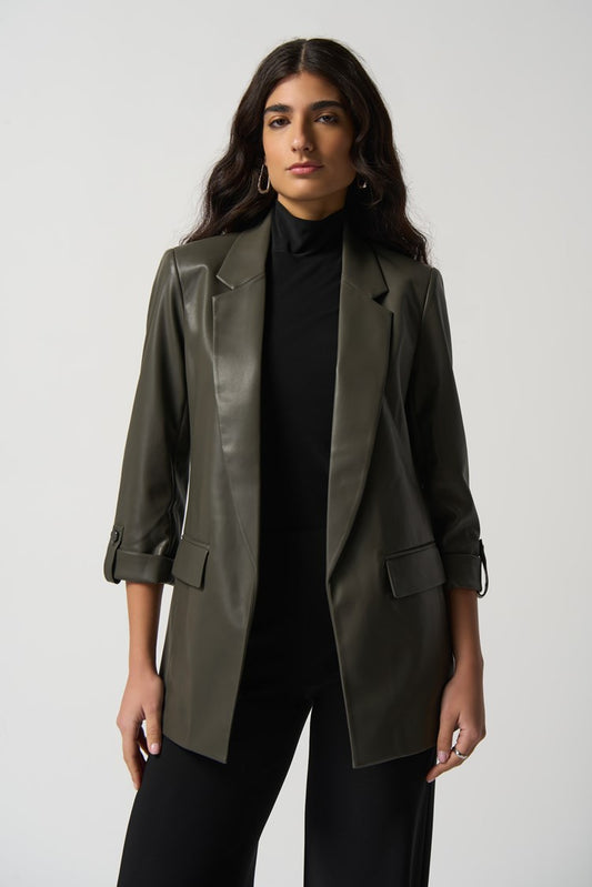J.R 233963 Faux Leather Blazer