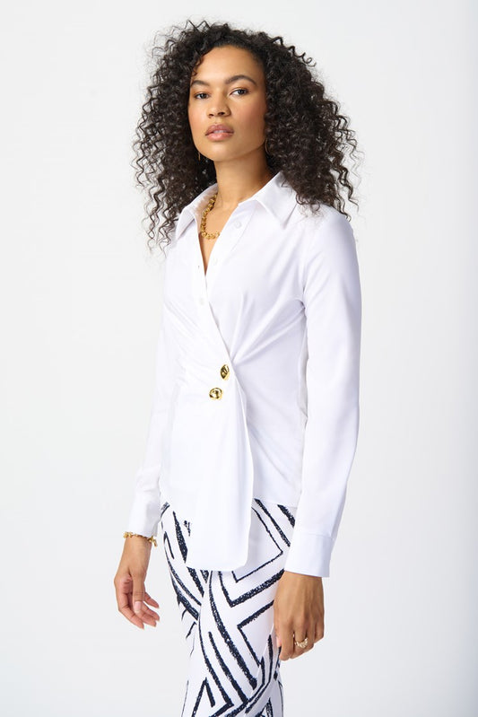 J.R 241181 Woven Wrap Blouse