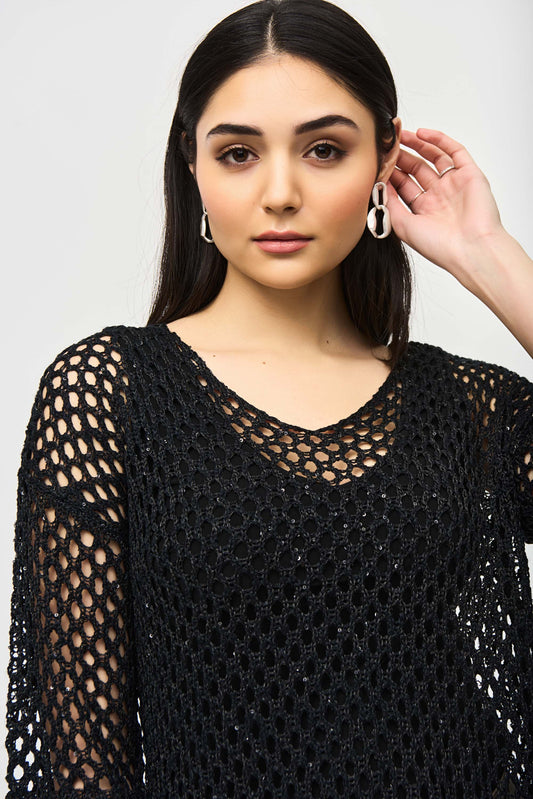 J.R 241922 Open Stitch Sweater with Sequins