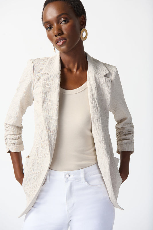 J.R 242034S25 Woven Jacquard Boxy Blazer