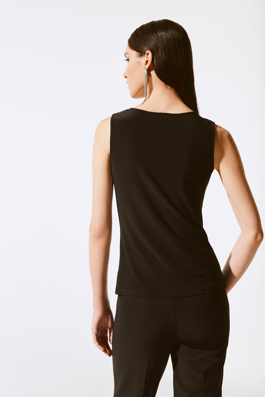 J.R 243757 Silky Knit And Rhinestone Mesh Top