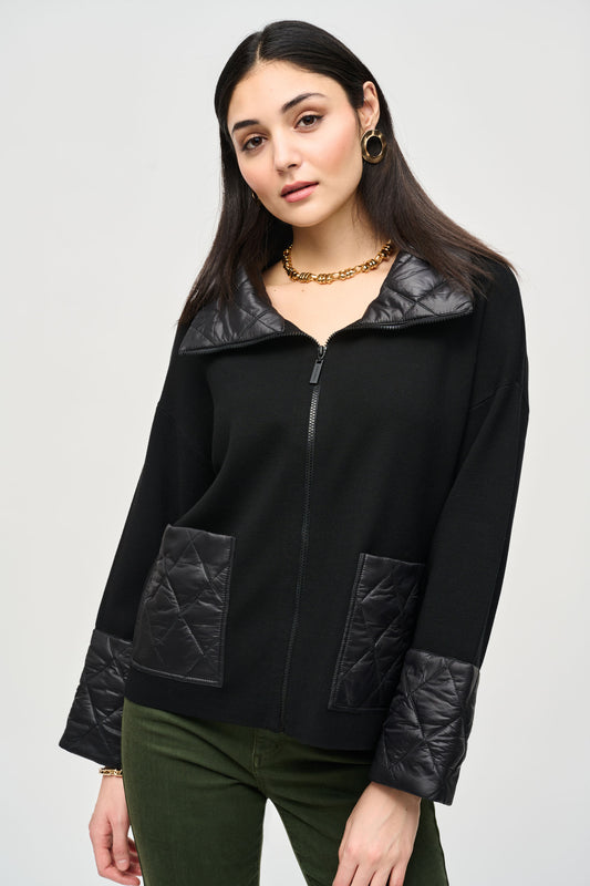 J.R 243933 Sweater Knit Zipped Jacket