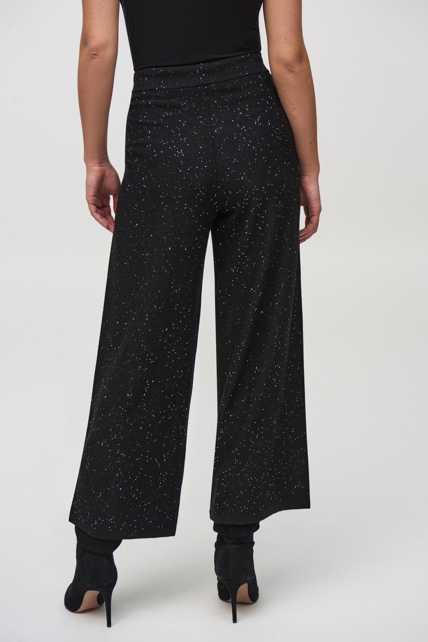 J.R 244922F25 Sequined Sweater Knit Culotte Pants