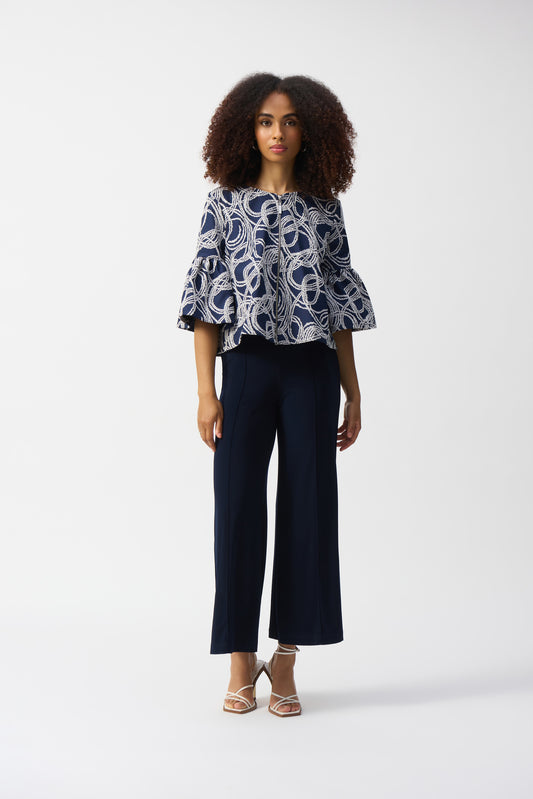 J.R 251017 Silky Knit Pull-On Wide-Leg Pants