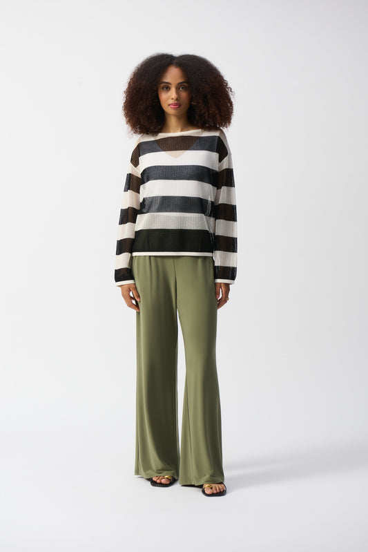 J.R 251922 Striped Sweater Knit Pullover