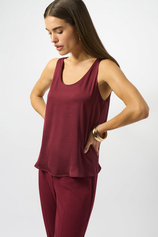 J.R 253292 Recycled Hammered Satin Sleeveless Top