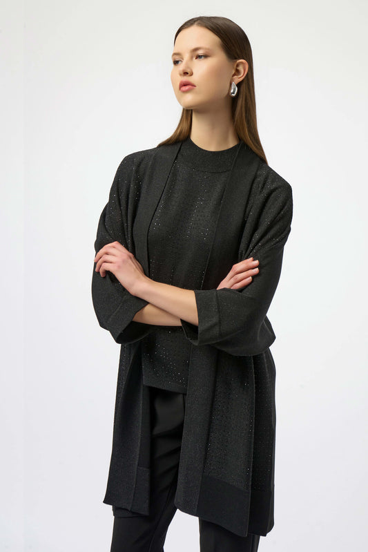 J.R 254937 Sweater Knit Cover-Up with Iron-On Detail