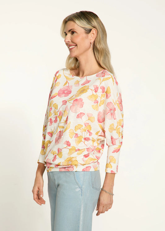 FDJ 3099476 Printed Batwing Top