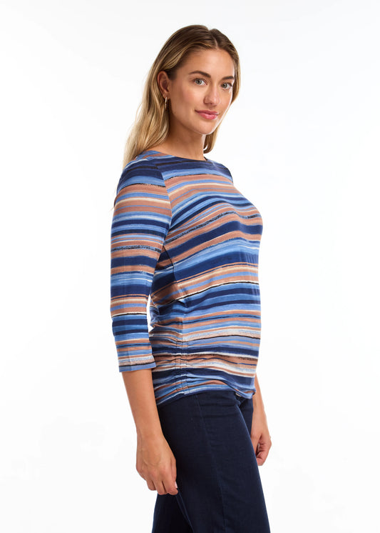 FDJ 3231756 3/4 Sleeve Boat Neck Top