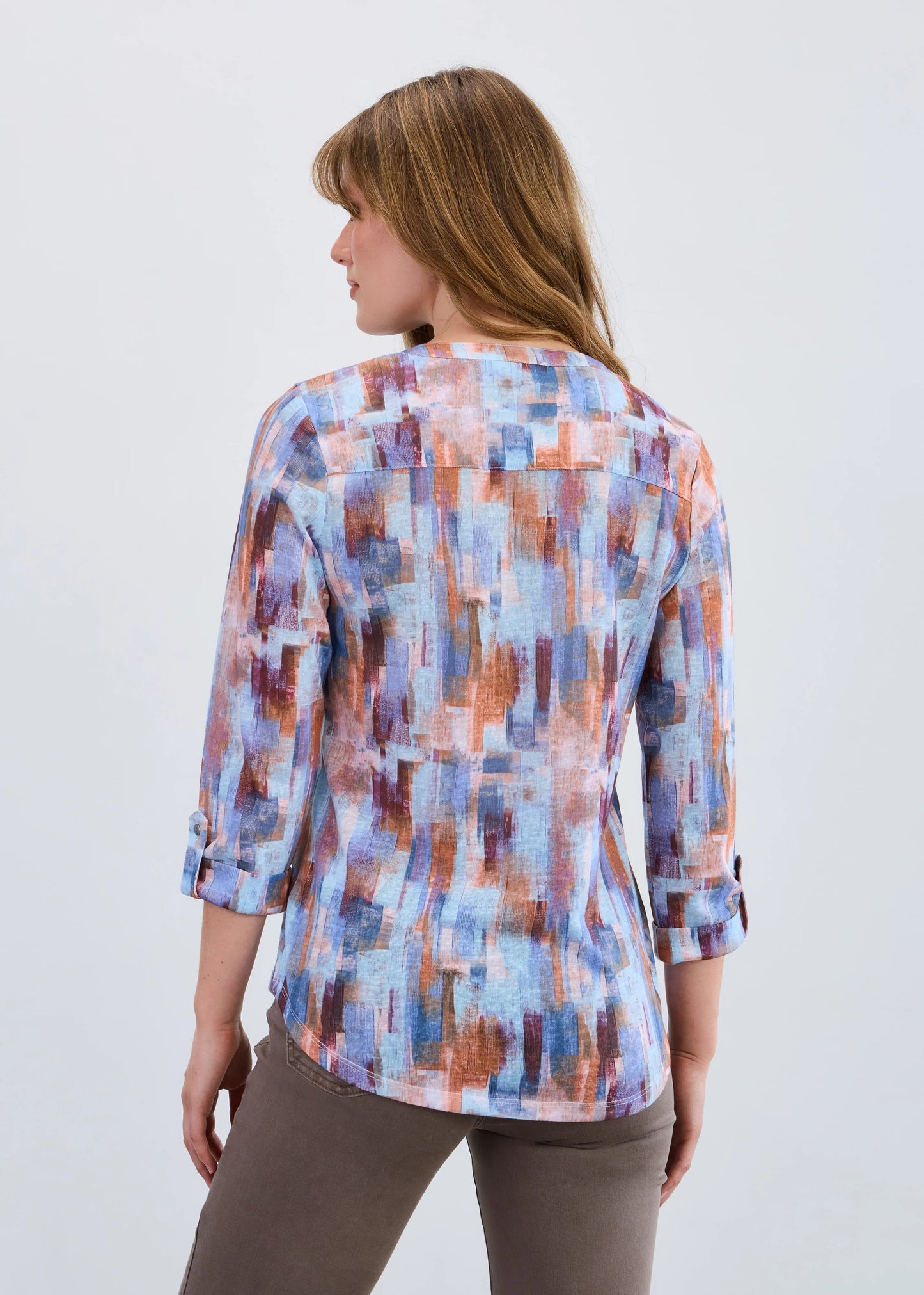 FDJ 3771451 3/4 Sleeve Henley Top